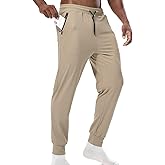 Surenow Men's Sweatpants Lightweight Joggers for Casual Athletic Workout Zipper Pockets Breathable Running Mesh Pants