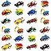 Pull-Back Vehicles Mini Toy Cars 24 Pack Assorted Trucks and Raced Car Toys Set with Dumps Trucks Diggers Bullozers Racing Cars Easter Egg Fillers Party Favor for Kids