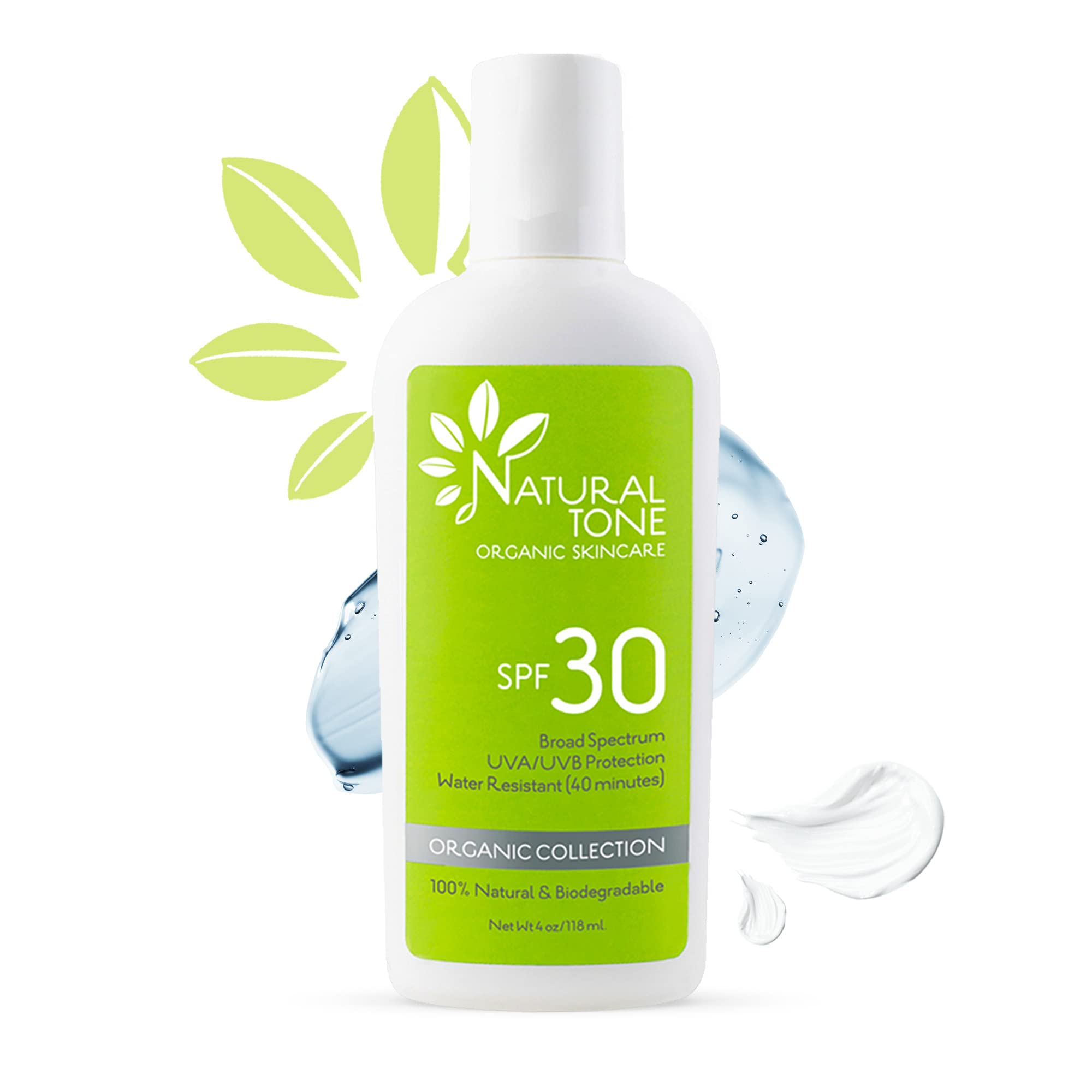 Natural Tone Organic Skincare SPF30 Broad Spectrum Natural Sunscreen 118ml
