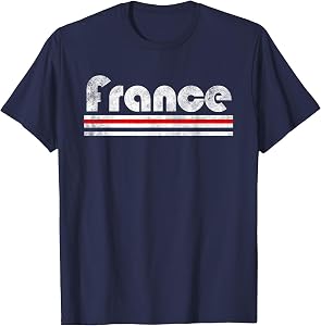 France Fan Retro Vintage Flag T-Shirt