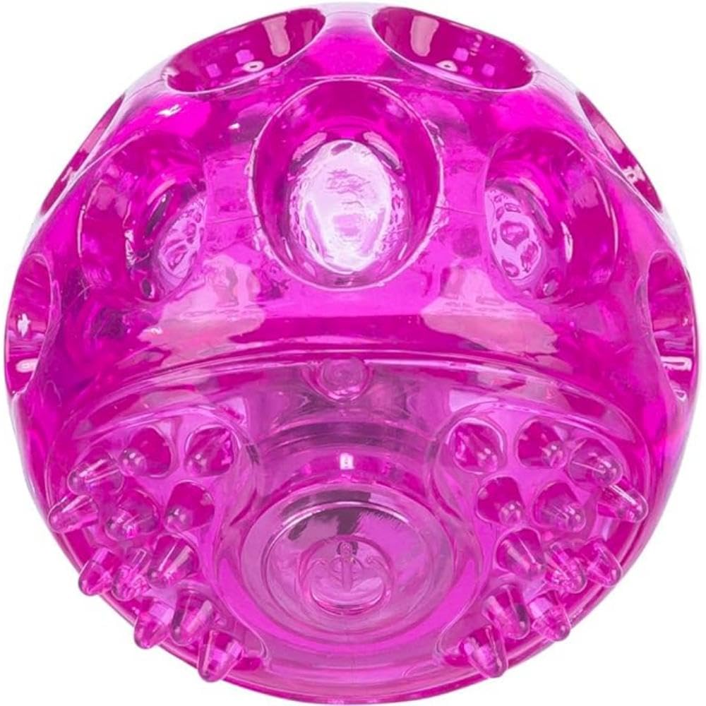 TRIXIE dog blink ball, pink, ø 6 cm, 33642, activation by impact, 50 hours light duration
