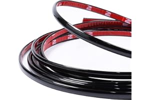SBWLKJ 12FT Black Automotive Trim Molding 1/4"(6mm) Wide Car Side Body Trim Self Adhesive UV-Protected Scratch-Proof for Motor/Truck/RV Exterior and Interior Door Window Bumper