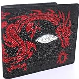 100 % Genuine Stingray Leather Bifold Men's Wallet