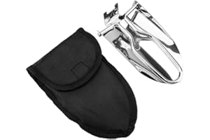 OUMIJ Mini Folding Shovel,Portable Mini Folding Shovel,Garden Trowel,Survival Spade Multi-Functional with Bag for Gardening/Potting Multi-Tool/Camping/Hiking/Digging