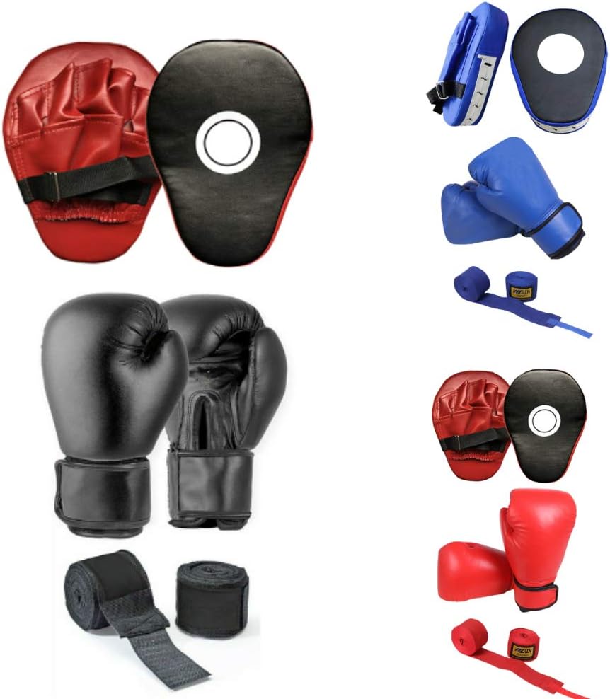 kickboxing gloves and pads
