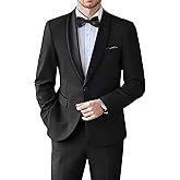 COOFANDY Mens Tuxedo Suit Set Slim Fit 2 Piece Dress Suit Shawl Lapel Tuxedo Jacket Pants for Wedding Dinner Prom Party