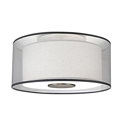 Amazon Com Zjy Modern Ceiling Lamp Drum Shade Fabric Linen Close