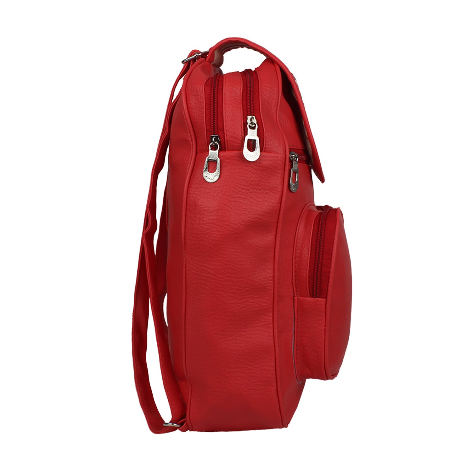 tarshi pu red backpack for women