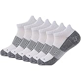 FOOTPLUS Unisex Copper Compression Socks Circulation Arch Support Plantar Fasciitis Ankle Golf/Running/Hiking Socks