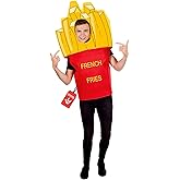 fun shack Adult French Fry Costume, French Fries Costume Adult, Fries Halloween Costume
