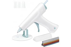 Cordless Hot Glue Gun Kit, Mini Glue Gun with 27pcs Hot Glue Sticks, Silicone Pad, Finger Protectors, Smart Power-Off Hot Mel