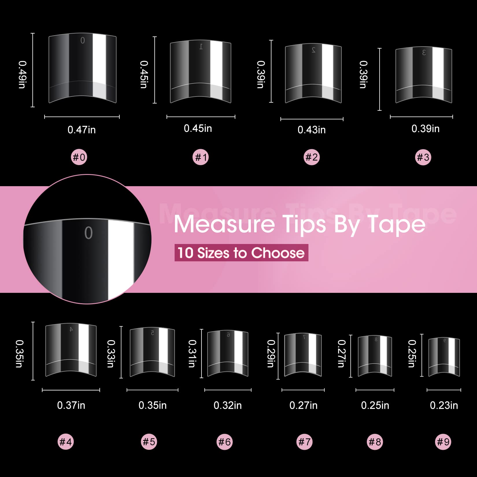 Buqikma 500PCS Short Nail Tips for Acrylic Nails - Clear False Short Artificial Tips for Manicure with Box（Pink Box with Tips） - Image 2