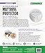 TERMINIX Ultimate Mattress Protector - 6-Sided Water-Resistant Zippered Encasement Blocks Bed Bugs, Dust Mites, Insects, & Allergens - Machine Washable - up to 11