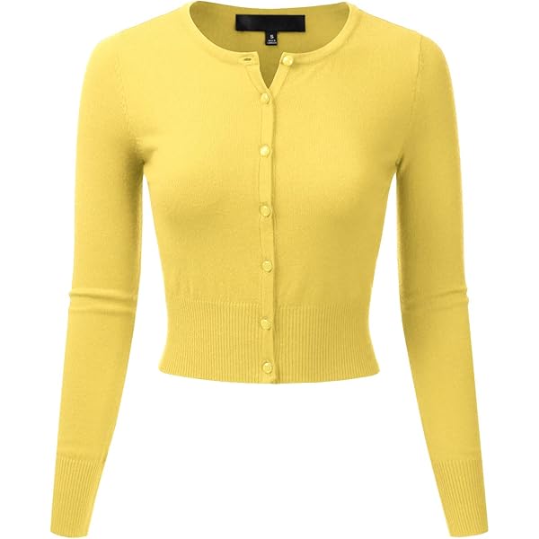 JSTEX Women's Cardigan Sweaters Open Front Cropped Cardigan