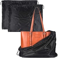 PlasMaller Dust Cover Storage Bags Silk Cloth with Drawstring Pouch For Handbags Purses Pocketbooks Shoes Boots Set of 2