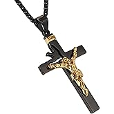 HZMAN Dove Holy Land Gift INRI Cross Crucifix stainless steel Pendant Necklace With Free Chain