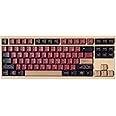 Japanese Keycaps 129 Keys PBT Red Samurai Keycap Set Fit for 61/64/87/104/108 Cherry Mx Gateron Switches Mechanical Keyboard