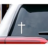 Christian Cross - Vinyl Decal - Car Phone Helmet - Select Size