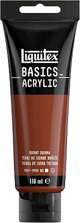 Liquitex Basics Burnt Sienna Acrylic Paint 118 ml Tube