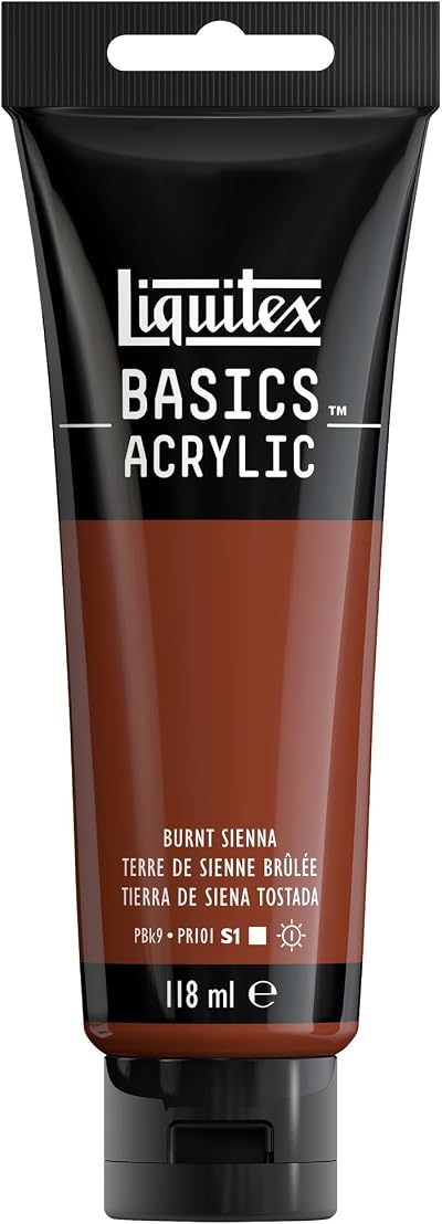 Liquitex Basics Burnt Sienna Acrylic Paint 118 ml Tube