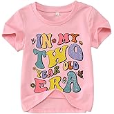 MODNTOGA Toddler Birthday Girl Shirt in My 1-7 Year Old Era Graphic T-Shirt Kid Girls B-Day Party Tee Short Sleeve Summer Top