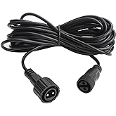 Duewot Waterproof Extension Cord, 2 Pin Outdoor Extension Cable with Male and Female Connectors, Wire for Duewot Solar Outdoor String Strip Lights Garden lamp(16.4ft)