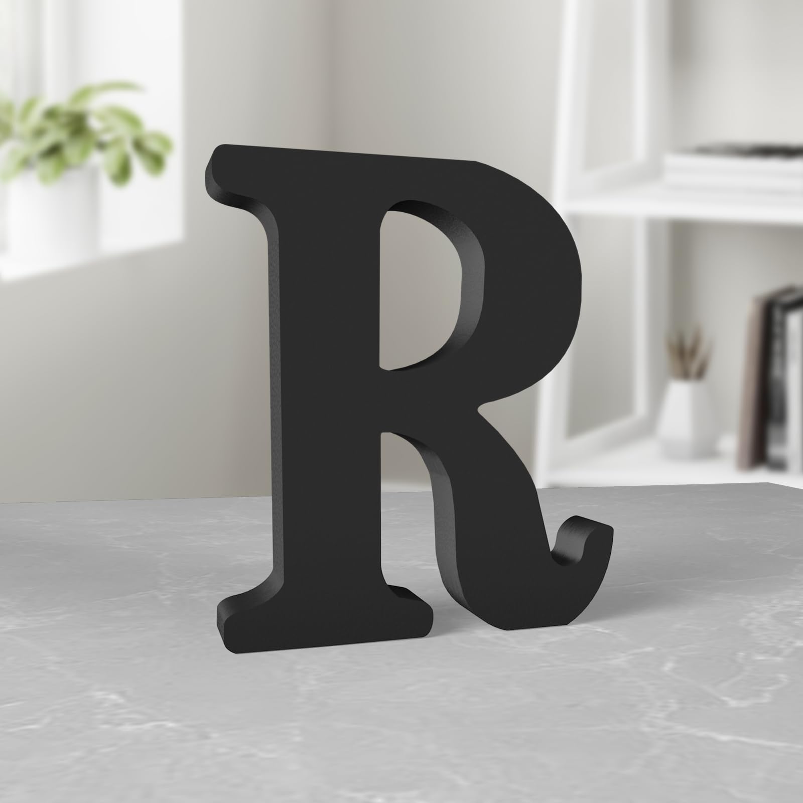 Aruatu Black Wood Letters 6 Inch - Unfinished Letters For Wall Decor, Party & Craft Projects