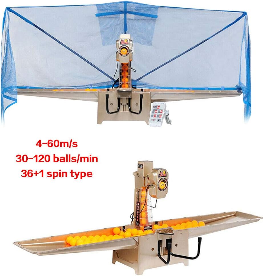 Fifth Generation Super Table Tennis King Table Tennis Machine / Upgraded Version, Automatic Ping Pong Table Tennis Robot Training Machine W/ Remote Professional Pingpong Ball Super Master Fast Machine