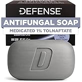 Defense Antifungal Bar Soap | Jock Itch, Ringworm, Athlete's Foot, Skin Fungus | Medicated Anti Fungal Treatment (One Bar, No Case)