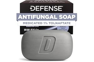 DEFENSE SOAP Defense Antifungal Bar Soap | Jock Itch, Ringworm, Athlete's Foot, Skin Fungus | Medicated Anti Fungal Treatment (One Bar, No Case)