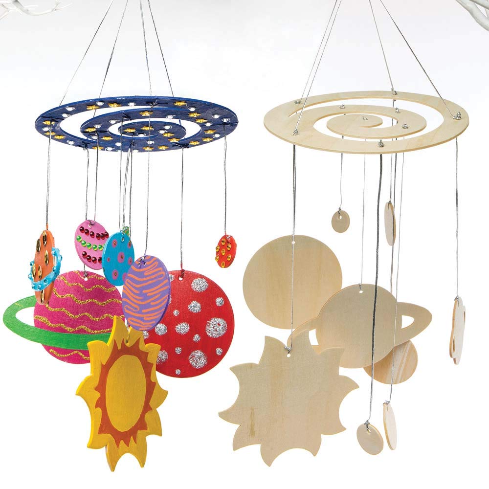 Baker Ross AR676 Make Your Own Solar System Model Kit (Pack of 2) - Planetarium Space Toy for Kids, Astronomy Solar System STEM Toy