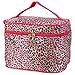 DATEWORK Women Leopard Print Cosmetic Bags ( Hot Pink)