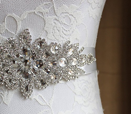 Freedi Bridal Sash Belts with Rhinestone for Wedding Bridesmaid Bride Dress Women Clothing Accessories (Purple)