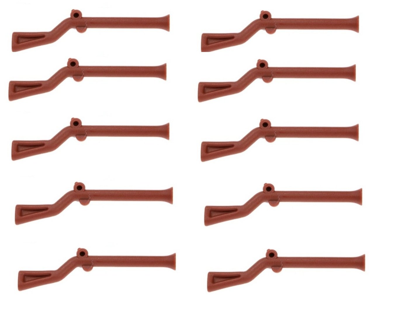 LEGO Pack of 10 Reddish Brown Musket Rifles