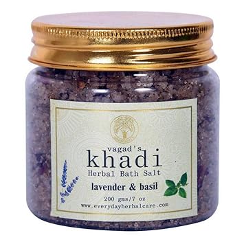 Vagad's Khadi Lavender Crystal Basil Bath Salt 200 gm