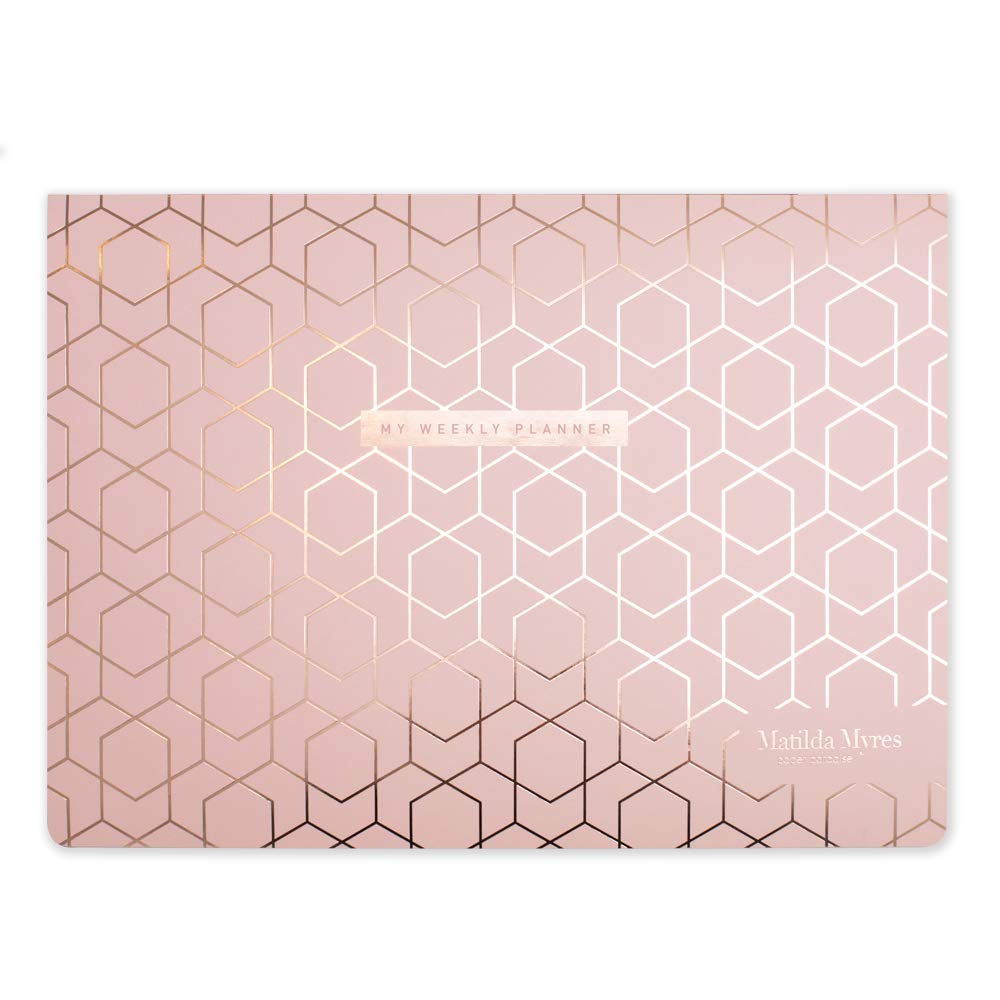 Matilda Myres A4 Weekly List Pad - 50 Sheets - Pink & Rose Gold