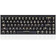 Perixx Micro USB PERIBOARD-428 Mini Mechanical Keyboard with Kailh Low Profile Brown Switch, RGB Backlighting, Black, US Engl
