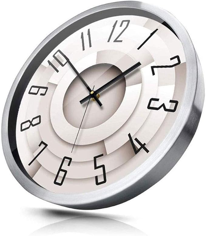 YCZDG Silent Nontick Wall Clock, Modern Minimalist Creative Living
