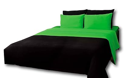 Amazon Com Tache 6 Piece 100 Cotton Reversible Green Lime And