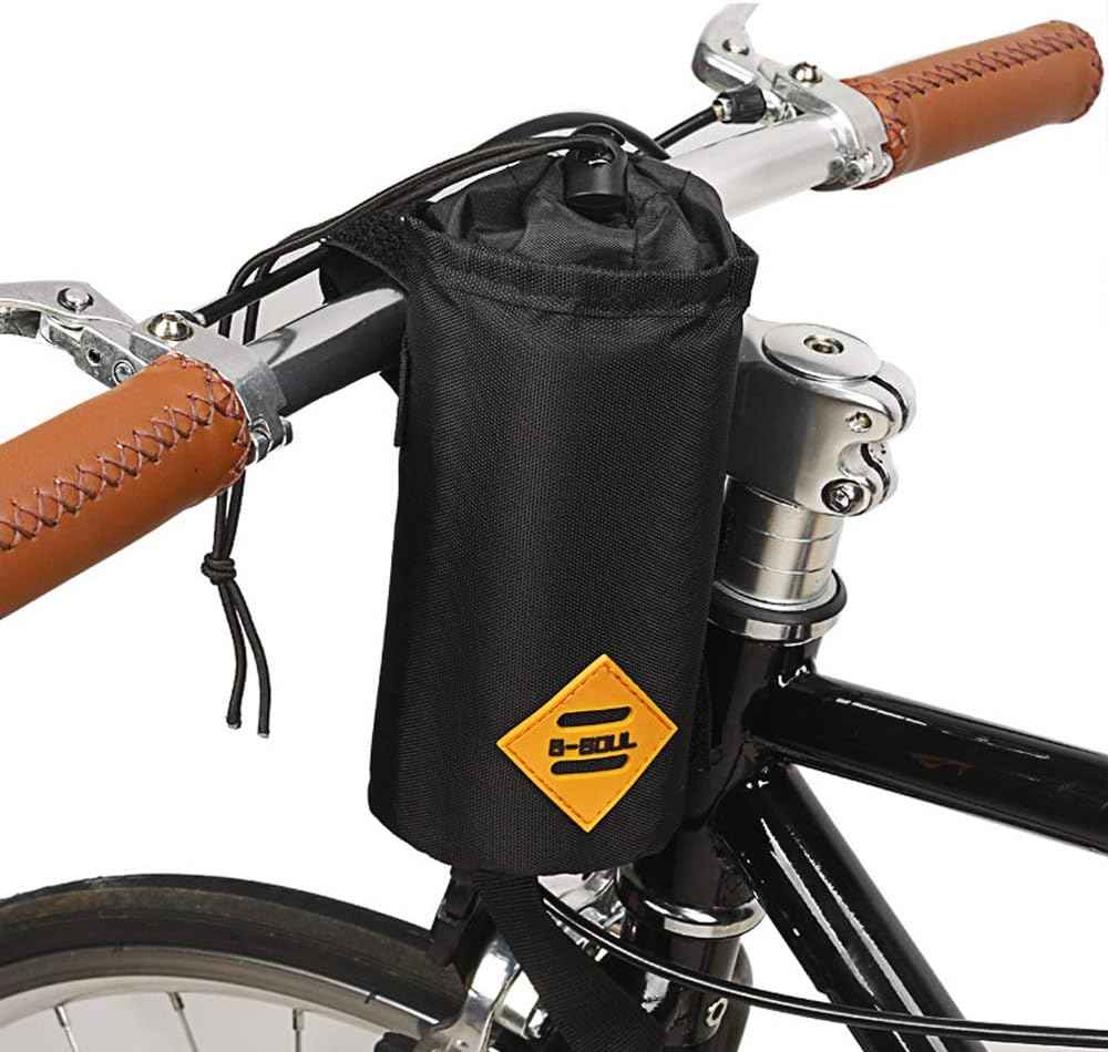 VOANZO Insulated Bike Bag, Triangular Bike Frame & Handlebar Attachment Design, 1.5L, Black