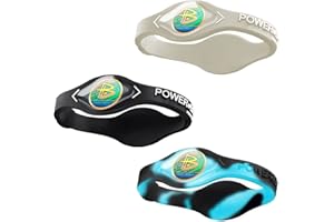 POWER·BALANCE Power Balance the Original Genuine Performance Wristband, Silicone rubber Wristbands Bracelets sports bracelet wristband for men women, power 3 pack bangles, safe Waterproof Lightweight durable, size of M+M+L（M 19.0CM/L 20.5CM)