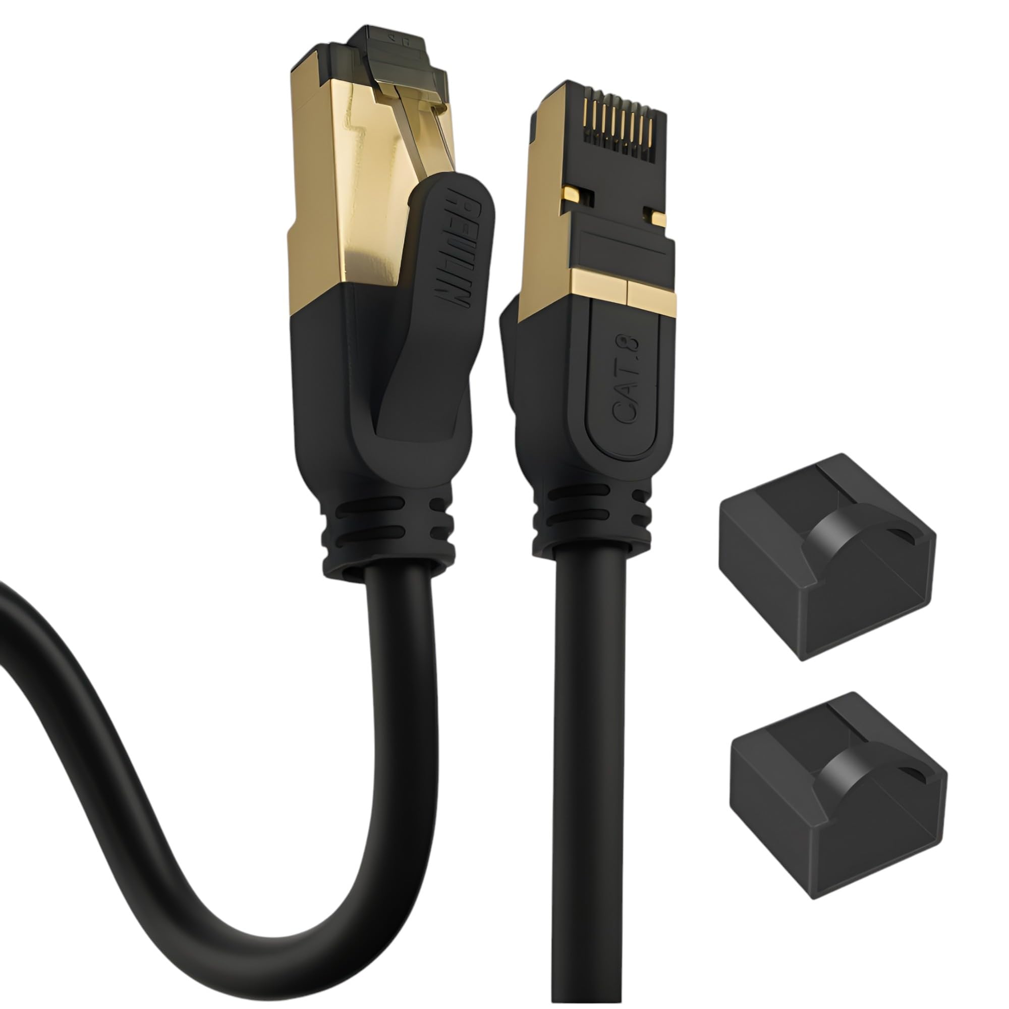 Reulin SSTP Stranded Copper 2m Cat 8 Fast High Speed Internet Ethernet Cable 2,0 M 40-G RJ45 LAN Patch Cord For Network Switch Gaming Console Router Modem Smart TV Docking Station PC - 2 Metre