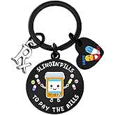 Davrock Pharmacy Technician Gifts RX Keychain Pharmacist Gifts for Medical Workers Funny Tech Accessories for Nurses Pharmacy Week Gift Funny Appreciation Gift for Men Women Christmas Medical Staff