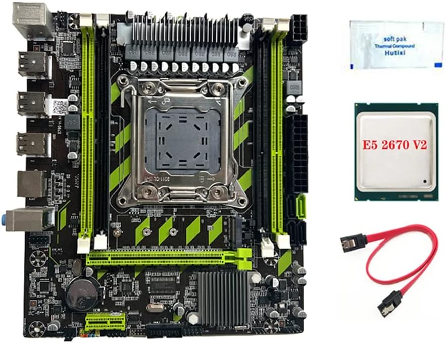 Wresetly X79G LGA2011 Gaming Motherboard E5 2670 V2 CPU DDR3 M.2 NVME SATA3.0