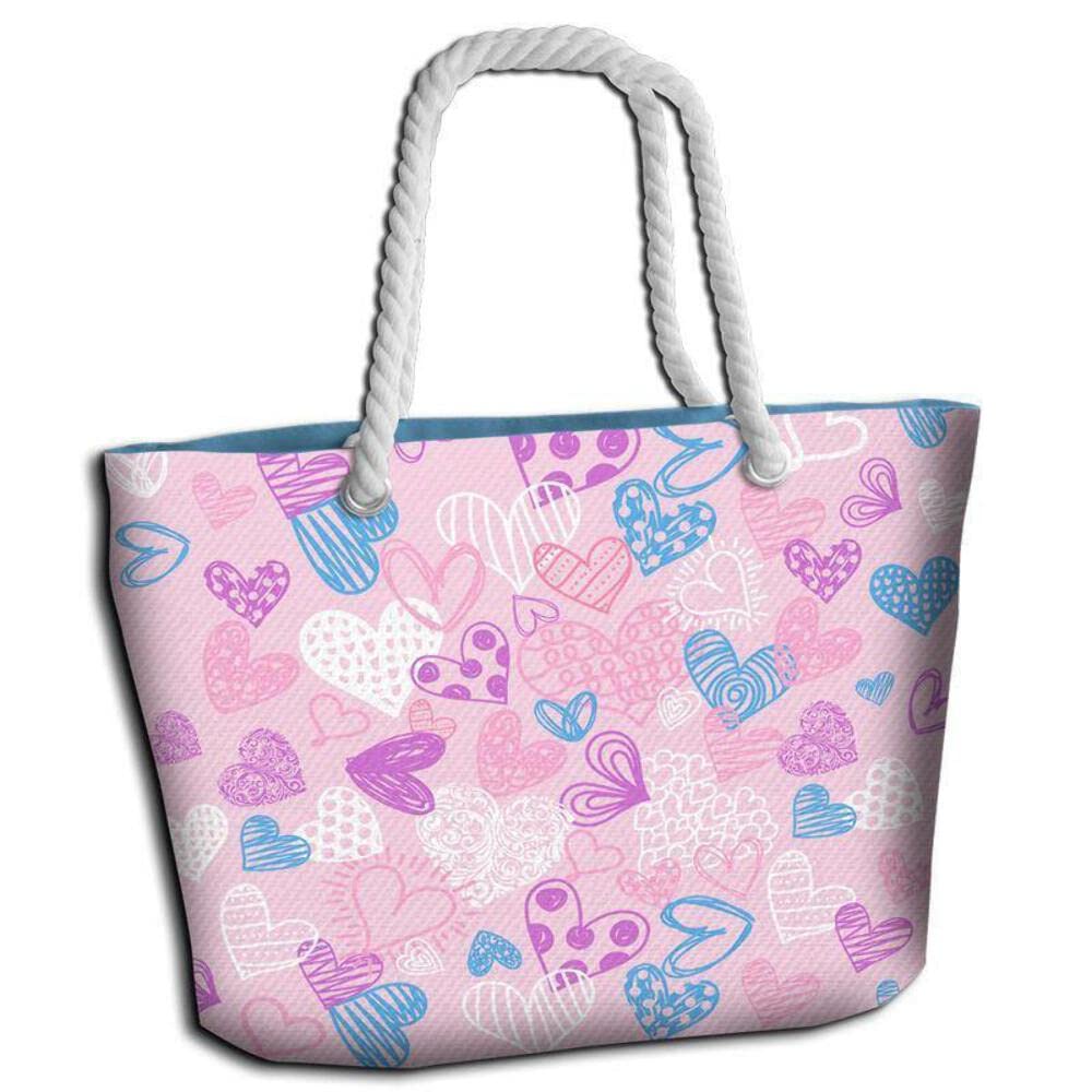 Unknown Kids Hearts Beach Bag, Unisex Children, Multicoloured, One Size