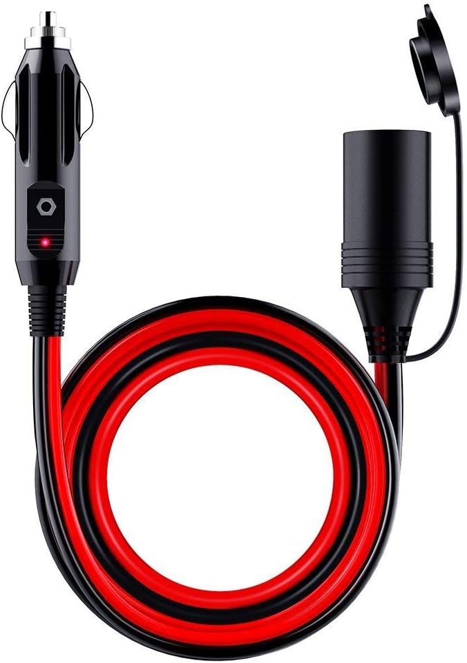 Car Cigarette Lighter Extension Cable, CHGeek 12V 24V Adapter Plug