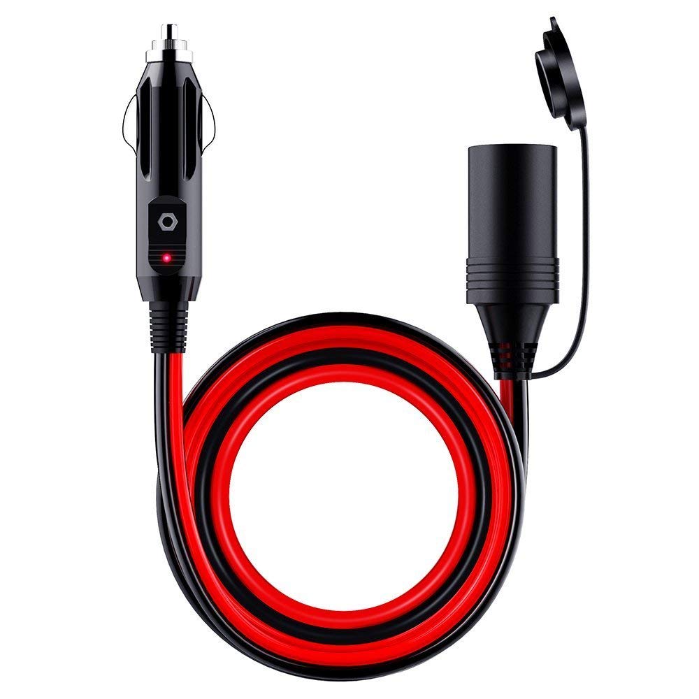Car Cigarette Lighter Extension Cable, CHGeek 12V 24V Adapter Plug