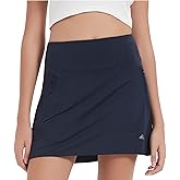 Pro X Gear 17" Women's Premium Cooling Silky Tech Nylon Athletic Skort with Pockets for Golf Tennis Workout and Casual Wear