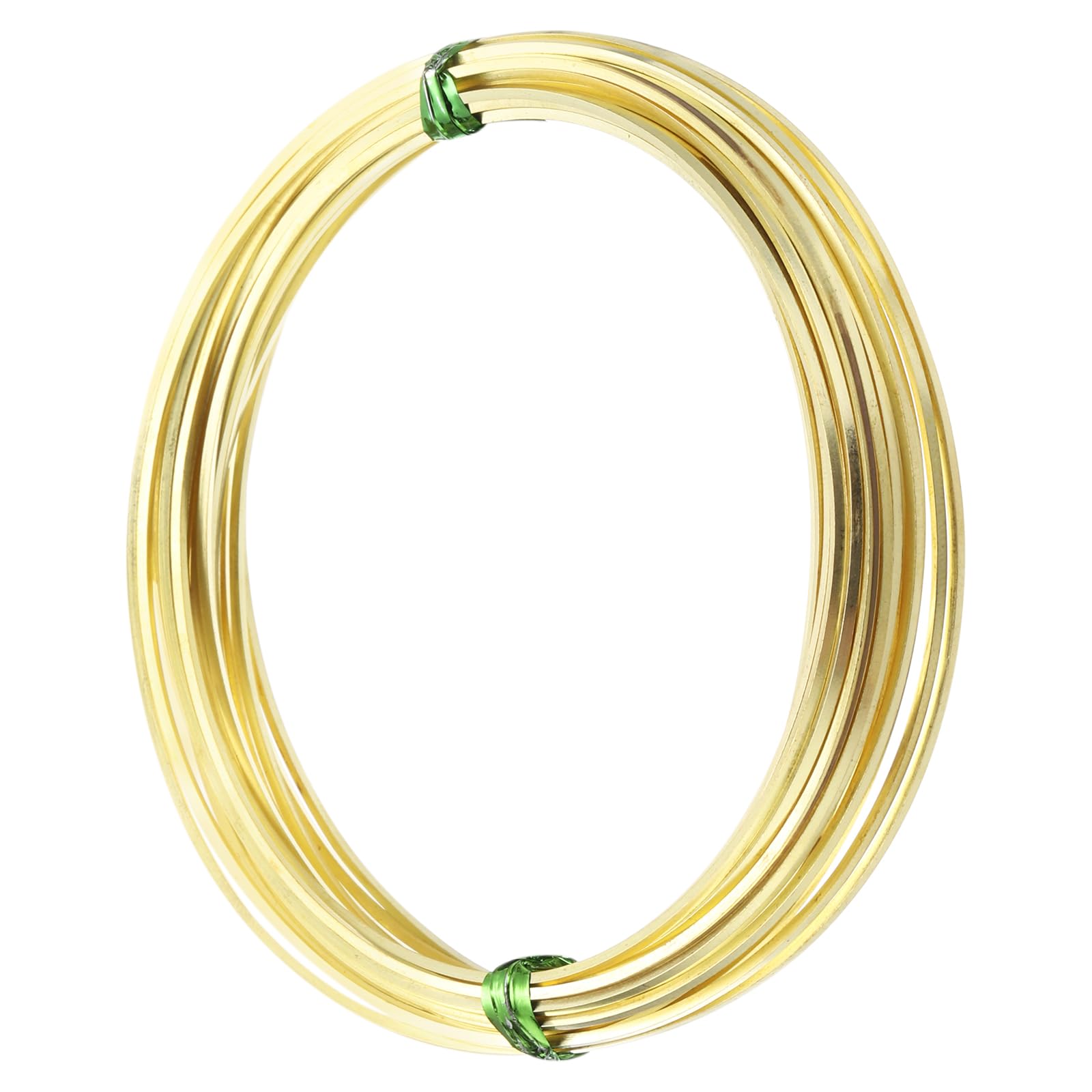 PATIKIL 19.7 Feet Brass Square Wire, 18 Gauge, Gold, 1mm Wide, 6m Total Length