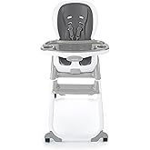 Ingenuity SmartClean Trio Elite 3-in-1 Convertible Baby High Chair, Toddler Chair, and Dining Booster Seat-Slate
